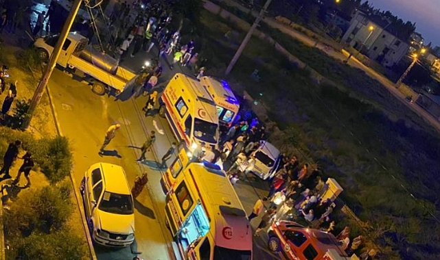 Zincirleme kaza güvenlik kamerasında