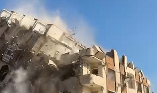 8 katlı bina kağıt gibi yerle bir oldu