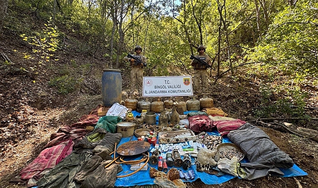 8 odalı sığınak ve içerisindeki malzemeler imha edildi