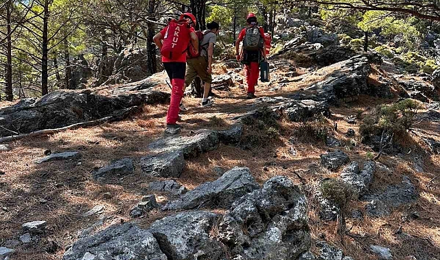 AKUT ekipleri kayalıklarda mahsur kalan kediyi kurtardı