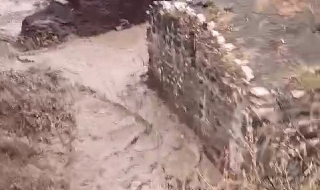 Daragut mezrasında sağanak yağış sele dönüştü