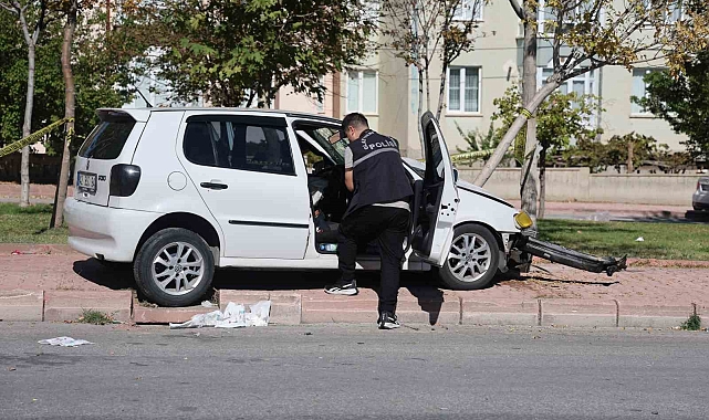 Direksiyon başında kalp krizi geçiren sürücü ağaca çarparak durabildi