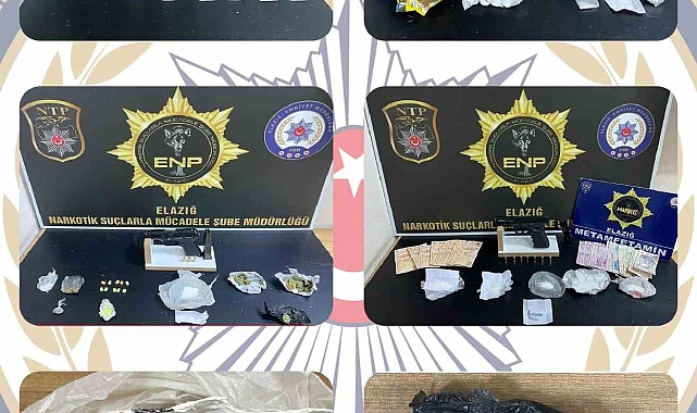 Elazığ&#039;da düzenlenen uyuşturucu operasyonunda 16 şahıs yakalandı