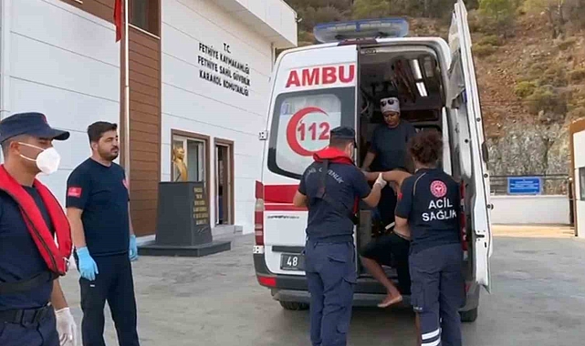 Gezi teknesinde yaralanan vatandaşa tıbbi tahliye gerçekleştirildi