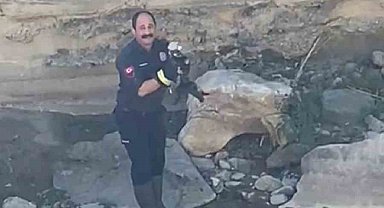 İtfaiye ekipleri, kafası kutuya sıkışan kedinin imdadına yetişti