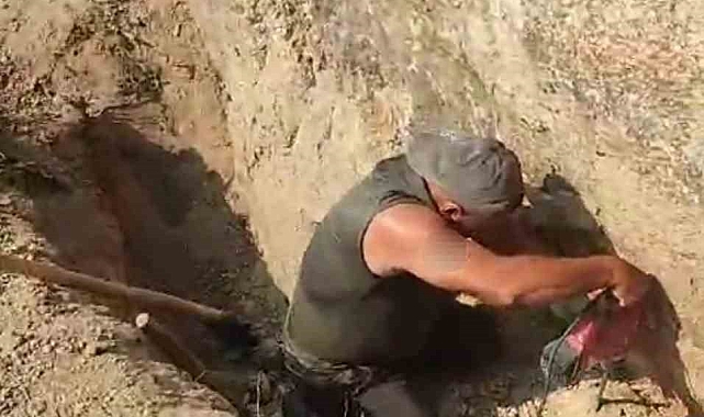 Kaçak kazı yapan şüpheliler suçüstü yakalandı