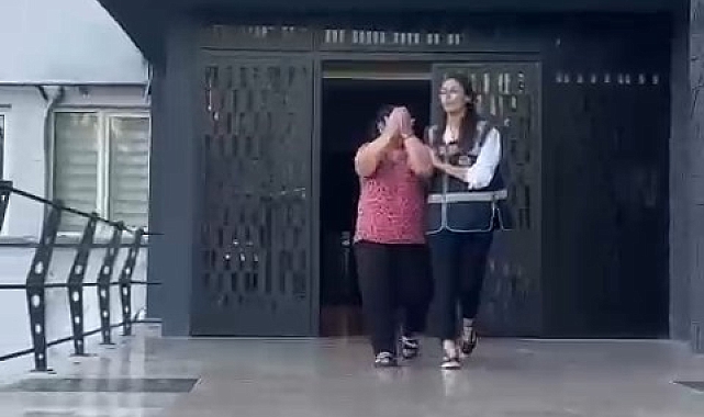 Kadın hırsızı market çıkışı yakaladı