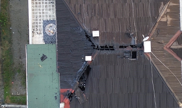 Mangaldan sıçrayan kıvılcımlar yangına neden oldu