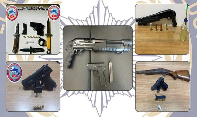 Ruhsatsız silah taşıyan 13 kişi yakalandı