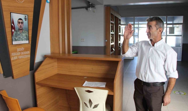 Şehit babası, oğlunun adını taşıyan okulda görev yapıyor