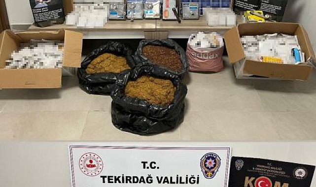 Tekirdağ&#039;da kaçak ürün operasyonunda ,2 şüpheli hakkında yasal işlem başlatıldı