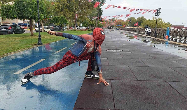 Yerli örümcek adam Tekirdağ&#039;da