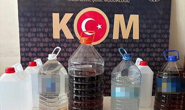 37 litre kaçak içki ele geçirildi