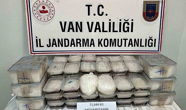 71 kilo 629 gram metamfetamin ele geçirildi