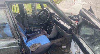 Bolu'daki feci kaza kamerada: Baba-kız yaralandı