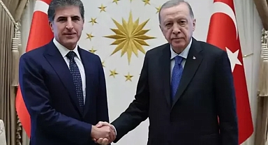 Erdoğan, Neçirvan Barzani ile Beştepe'de bir araya geldi