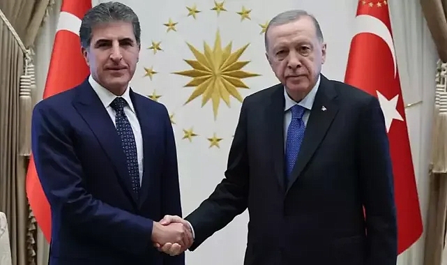 Erdoğan, Neçirvan Barzani ile Beştepe&#039;de bir araya geldi