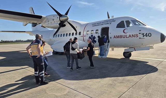 Hava Kuvvetlerine ait ambulans uçak organ nakli bekleyen hasta için havalandı