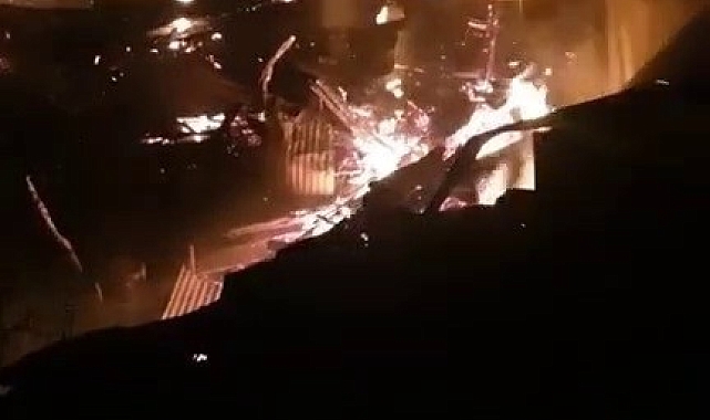İspir&#039;de çıkan yangında korku dolu anlar yaşandı