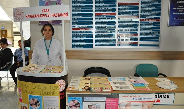 Kars Harakani Devlet Hastanesi&#039;nde normal doğum bilinçlendirme standı açıldı