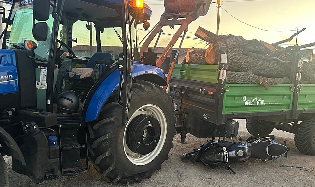 Motosikletin sürücüsü ölümden döndü