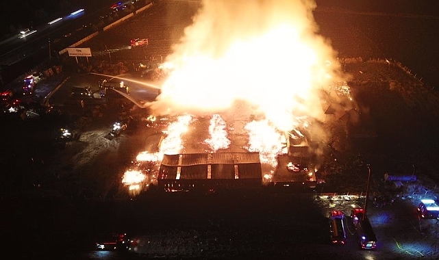 Palet fabrikasında çıkan yangın kontrol altına alındı