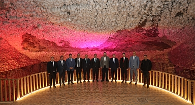 SERKA toplantısı için Iğdır’a gelen misafirlere Tuz Mağarası gezisi