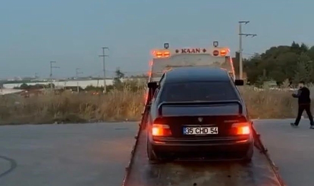 Tozu dumana katan sürücü, trafik ekiplerine yakalandı