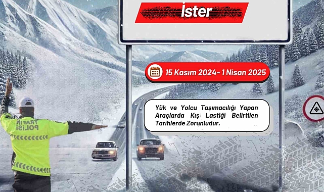 Yaklaşan kış ayları ile birlikte sürücüler kış lastiği konusunda uyarıldı