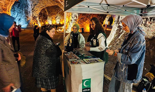 Yeşilay Tuzluca Tuz Mağarasında stant açtı