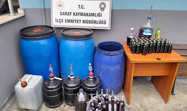 386 litre kaçak içki ele geçirildi