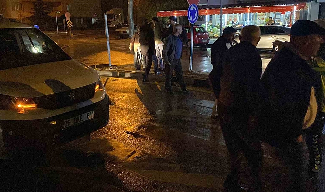 Aracın çarptığı yaşlı adam yaralandı