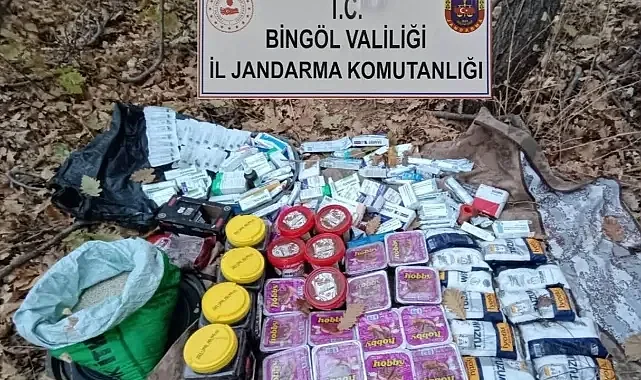 Bingöl&#039;de bölücü terör örgütü PKK&#039;ya ait yaşam malzemesi ele geçirildi