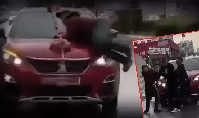 Düğün arabasının üzerine atlayan dilenci, damattan dayak yedi