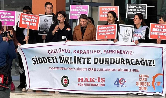 Hak-İş kadına yönelik şiddete hayır dedi!