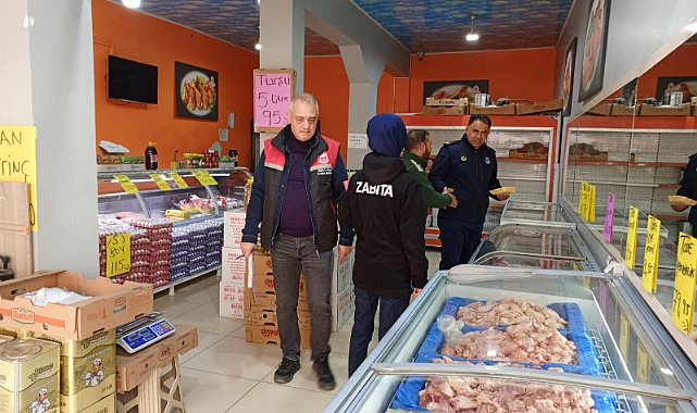Iğdır’da tavuk ürünleri satılan işletmeler denetlendi