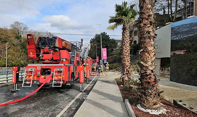 İnşaatı 34 yıldır bitmeyen rezidansta yangın çıktı