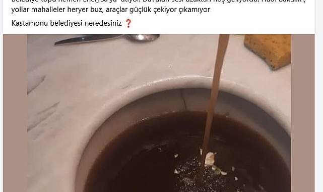 Musluklardan çamurlu su akmasına tepki