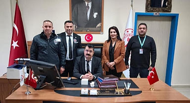 Öz Sağlık-İş Sendikasından Başhekim Çetinkaya’ya hayırlı olsun ziyareti