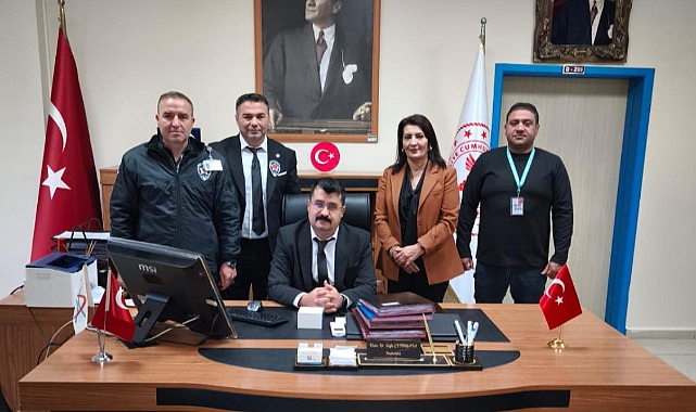 Öz Sağlık-İş Sendikasından Başhekim Çetinkaya’ya hayırlı olsun ziyareti