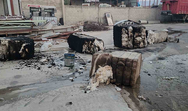 Pamuk fabrikasında yangın çıktı