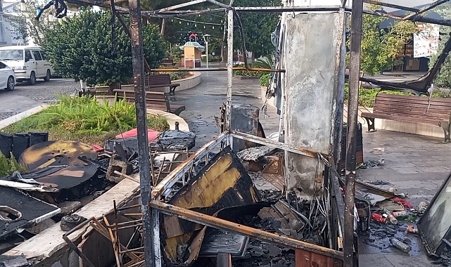 Sabah işyerine gelince küle dönmüş işyerini gördü