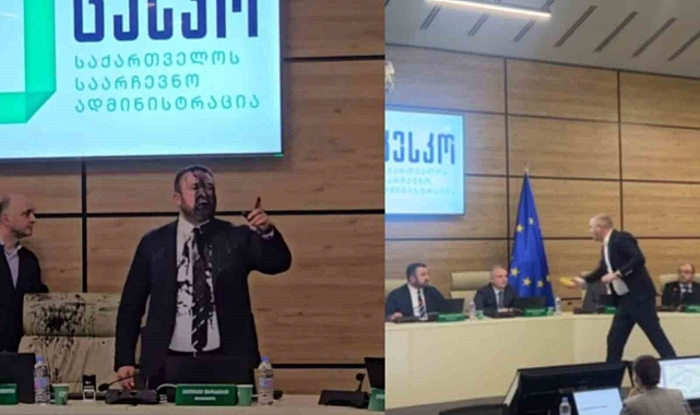 &quot;Sen Bir Kara Lekesin&quot; Dedi, Siyah Boya Fırlattı!