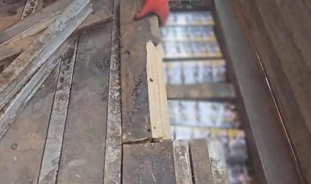 Tırdan 4 bin 200 paket kaçak sigara çıktı