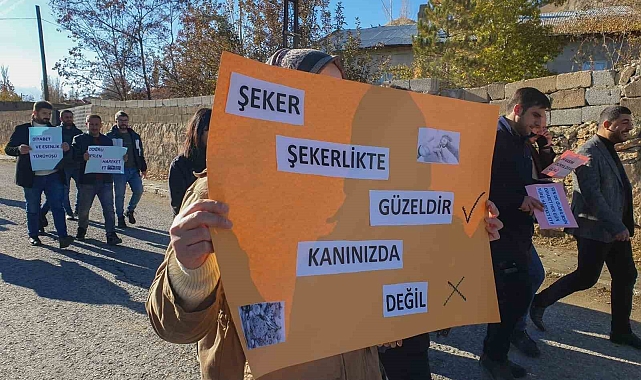 Van&#039;ın Başkale ilçesinde &quot;Diyabet Farkındalık Yürüyüşü&quot; yapıldı