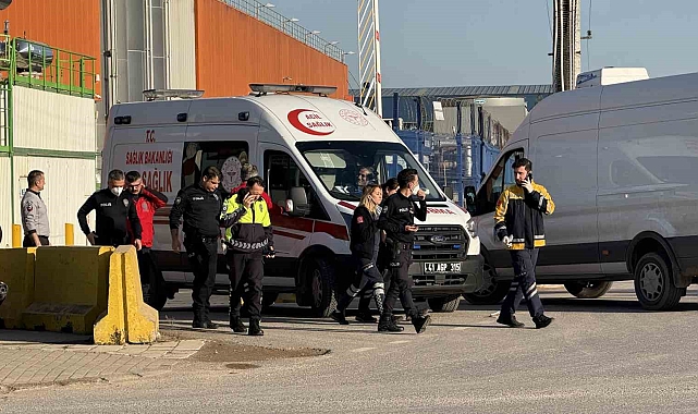 Yere dökülen kimyasal madde nedeniyle 2 işçi hastaneye kaldırıldı