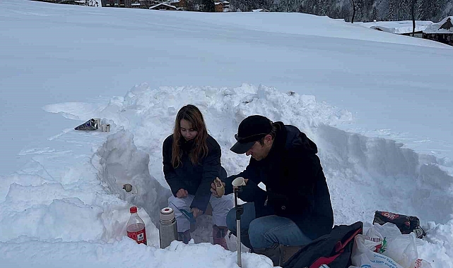 Ayder Yaylası Kar Keyfine Doydu