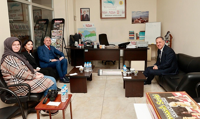 Bingöl Valisi Usta&#039;dan Erzurum&#039;da Turkuvaz Medya&#039;ya ziyaret