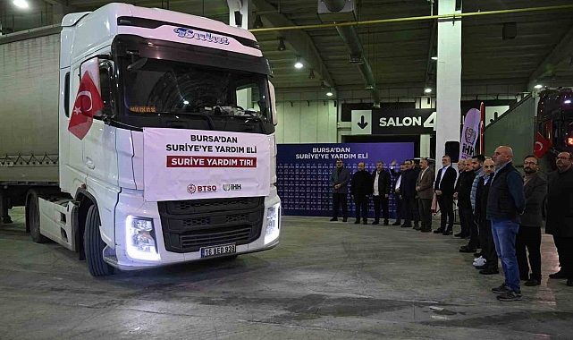 Bursa&#039;dan Suriye&#039;ye 24 yardım tırı yola çıktı