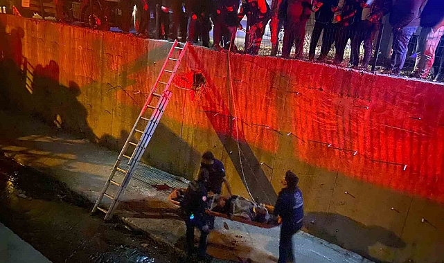 Dereye düşen şahıs ağır yaralandı